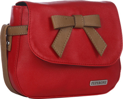 

Peperone Women Casual Red PU Sling Bag