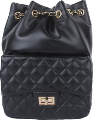 

London Design Girls Casual Black Rexine Shoulder Bag