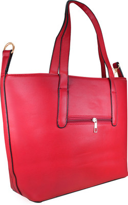 

AZEEZ Girls Casual Red Leatherette Hand-held Bag