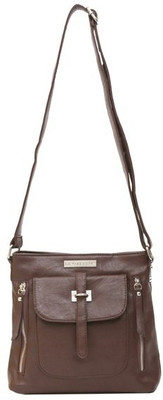 

Lino Perros Women Casual Brown PU Sling Bag