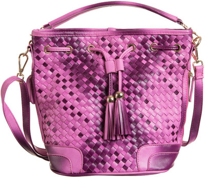 

Peaubella Women Casual Pink Leatherette Sling Bag