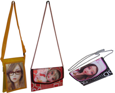 

Raju purse collection Girls Casual Multicolor Polyester Sling Bag