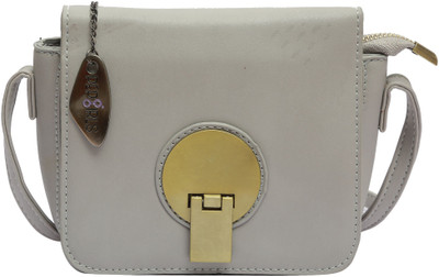 

Pepgirls Girls Casual Grey Leatherette Sling Bag