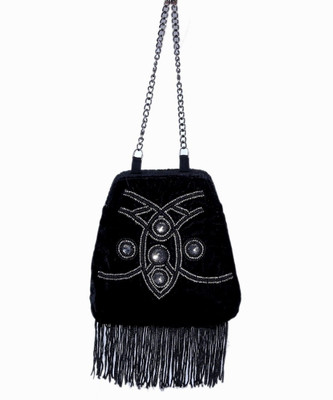 

Diwaah Women Casual Black Cotton Sling Bag