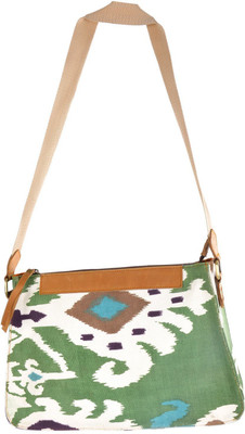 

Mankha Women Evening/Party Green Canvas Sling Bag