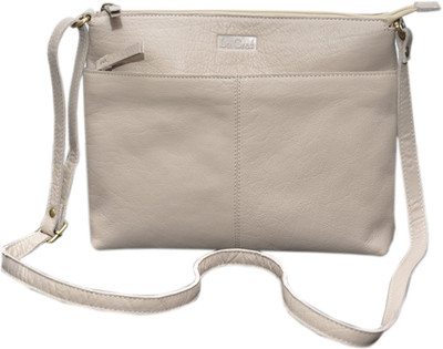 

Le Craf Girls Casual White Genuine Leather Sling Bag