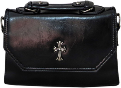 

Heels & Handles Women Formal Black Leatherette Sling Bag