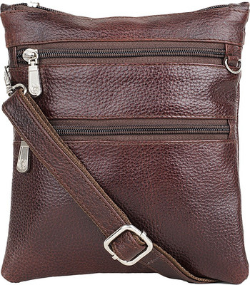 

LeWIS Women Casual Brown Genuine Leather Sling Bag
