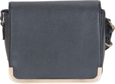 

Crawler Girls Casual Black Leatherette Sling Bag
