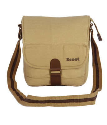 

Scout Men & Women Casual Beige Canvas Sling Bag