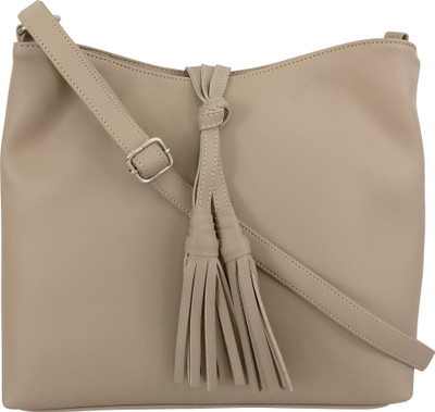 

Toteteca Bag Works Women Casual Beige PU Sling Bag