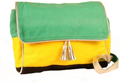 

Harp Women Casual Green, Yellow Canvas Sling Bag