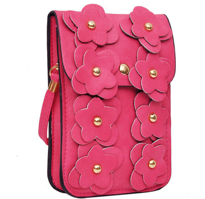 

Hawai Women Evening/Party Pink PU Sling Bag