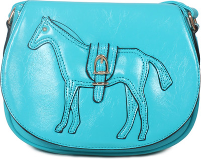 

CRECON Girls Casual Green Rexine Sling Bag