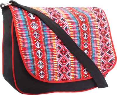 

Hi Look Women Casual Brown Canvas Sling Bag