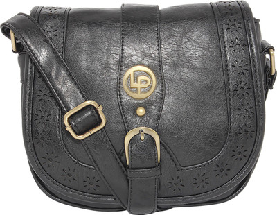 

Lino Perros Women Casual Black Leatherette Sling Bag
