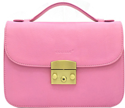 

Cecille Women Casual Pink Genuine Leather Sling Bag