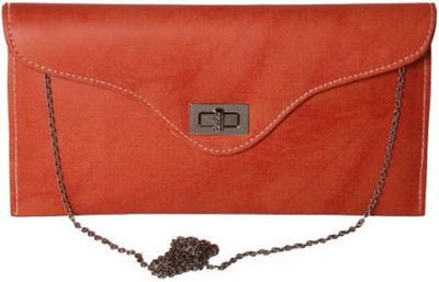 

Kuero Women Evening/Party Orange Leatherette Sling Bag