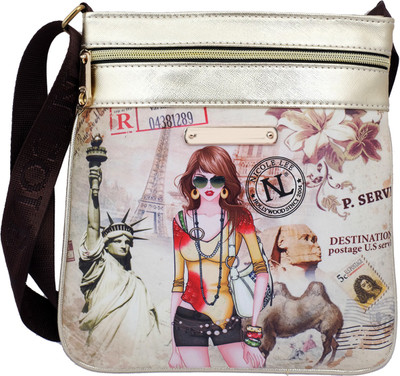 

Super Drool Women Casual Multicolor PU Sling Bag