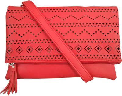 

Toteteca Women Casual Red PU Sling Bag