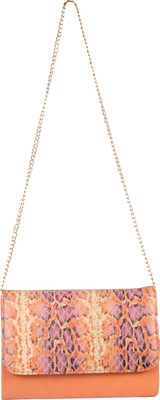 

Glitter Glory Women Casual Orange Leatherette Sling Bag