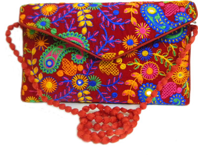 

5elementz Girls Evening/Party Red Velvet Sling Bag