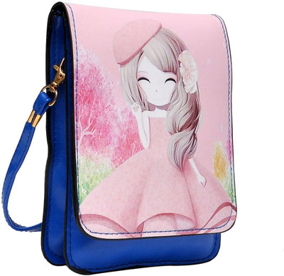 

Hawai Girls Casual Blue PU Sling Bag