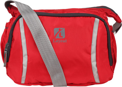 

Layout Men Casual Red Polyester Sling Bag