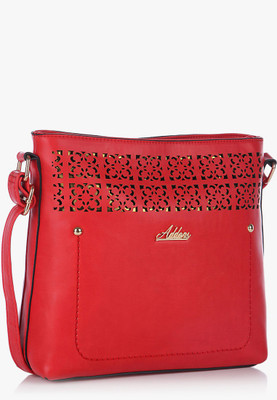 Addons Women Casual Red PU Sling Bag