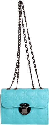 Reedra Women Evening/Party Blue PU Sling Bag