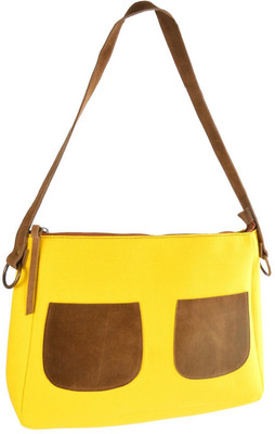 

Mankha Women Evening/Party Yellow Canvas Sling Bag