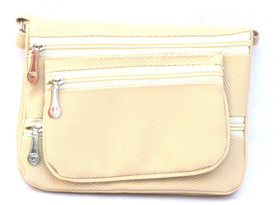 CARRY MEE Girls Casual Beige PU Sling Bag