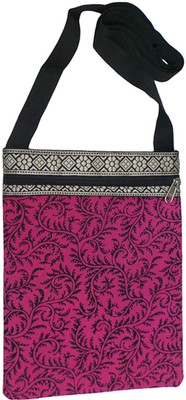 

Bhamini Women Pink Cotton Sling Bag