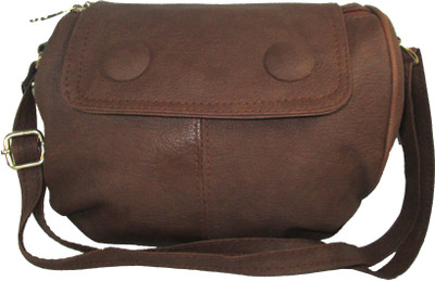 

Raju purse collection Girls Casual Brown PU Sling Bag