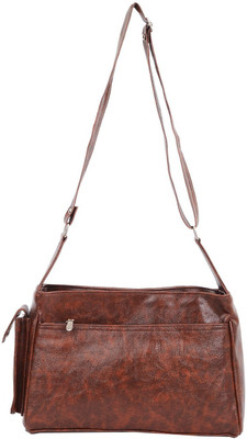 

Bagaholics Women Casual Brown PU Sling Bag