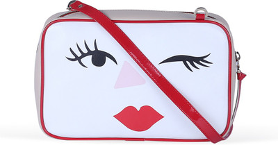 

Zaera Women Casual White PU Sling Bag