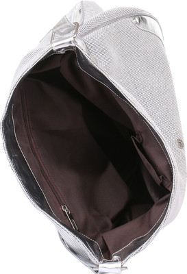 

Pickpocket Women Casual Silver Canvas Sling Bag