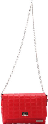The Zoya Life Women Evening/Party Red PU Sling Bag