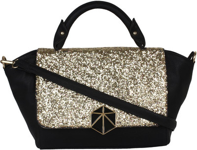 

Pretty Things Women Casual Black, Gold PU Sling Bag