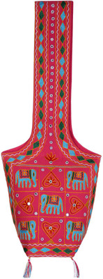 

Rajrang Women Casual Pink, Blue Cotton Sling Bag, Blue;pink