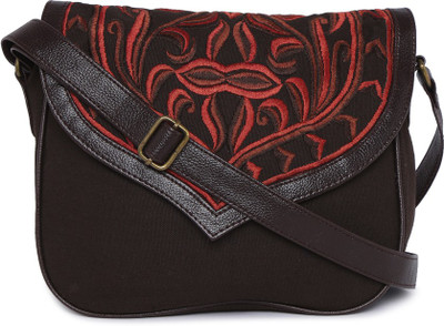 

Pickpocket Women Casual Brown Canvas Sling Bag