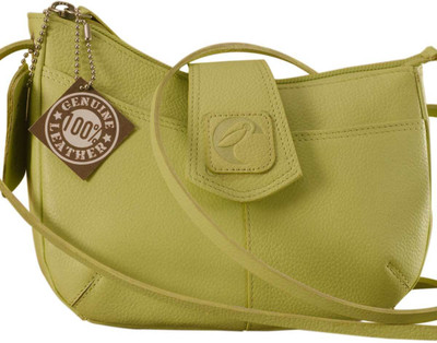 

eZeeBags Women Casual Green Genuine Leather Sling Bag