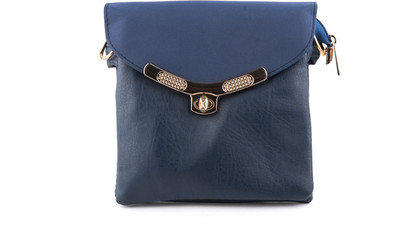 

Russo Fashion Girls Casual Blue PU Sling Bag