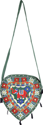 

Rajrang Women Casual Multicolor Cotton Sling Bag