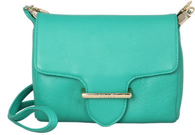 

Viari Women Casual Green Genuine Leather Sling Bag