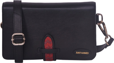 

Justanned Women Casual Black, Red Genuine Leather Sling Bag