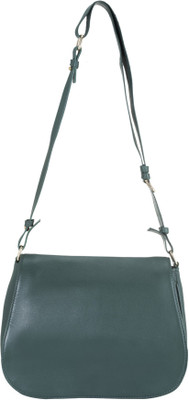 

Deeanne London Women Casual Green Genuine Leather Sling Bag