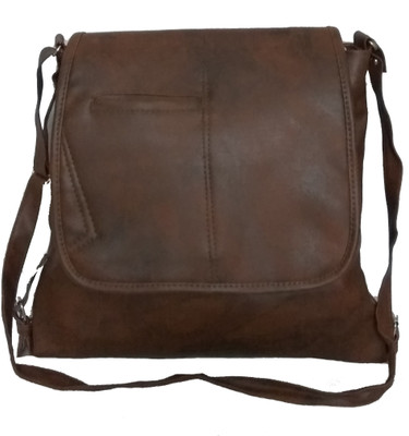 

Craveforit Girls Casual Brown PU Sling Bag
