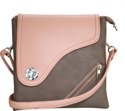 

Glitters Women Casual Brown, Pink PU Sling Bag