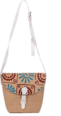 

Natural Furnish Girls Casual Multicolor Jute Sling Bag